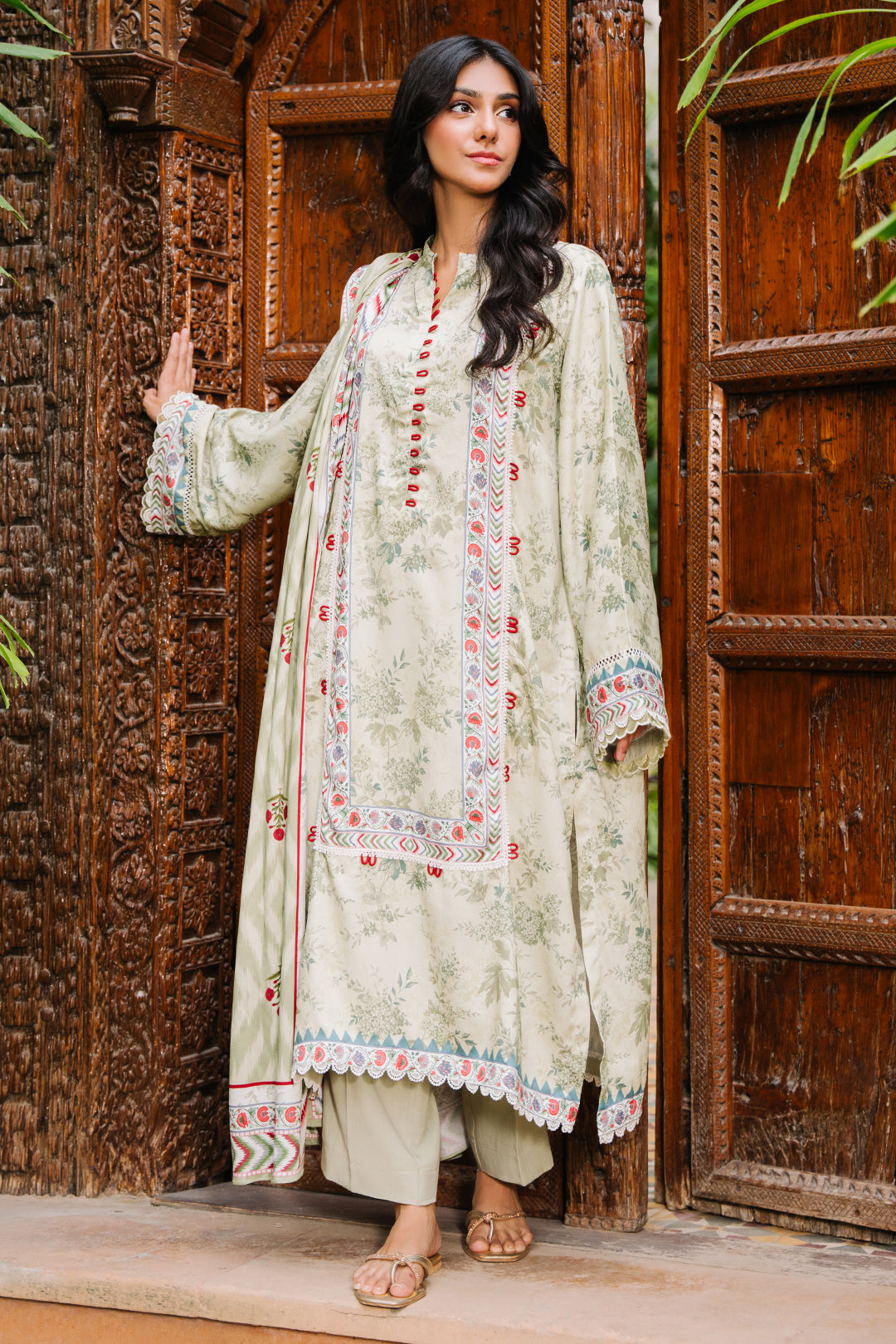 Zellbury | Unstitched 3 Piece Viscose | Shirt Shalwar Dupatta - 0278 - Libasekhas