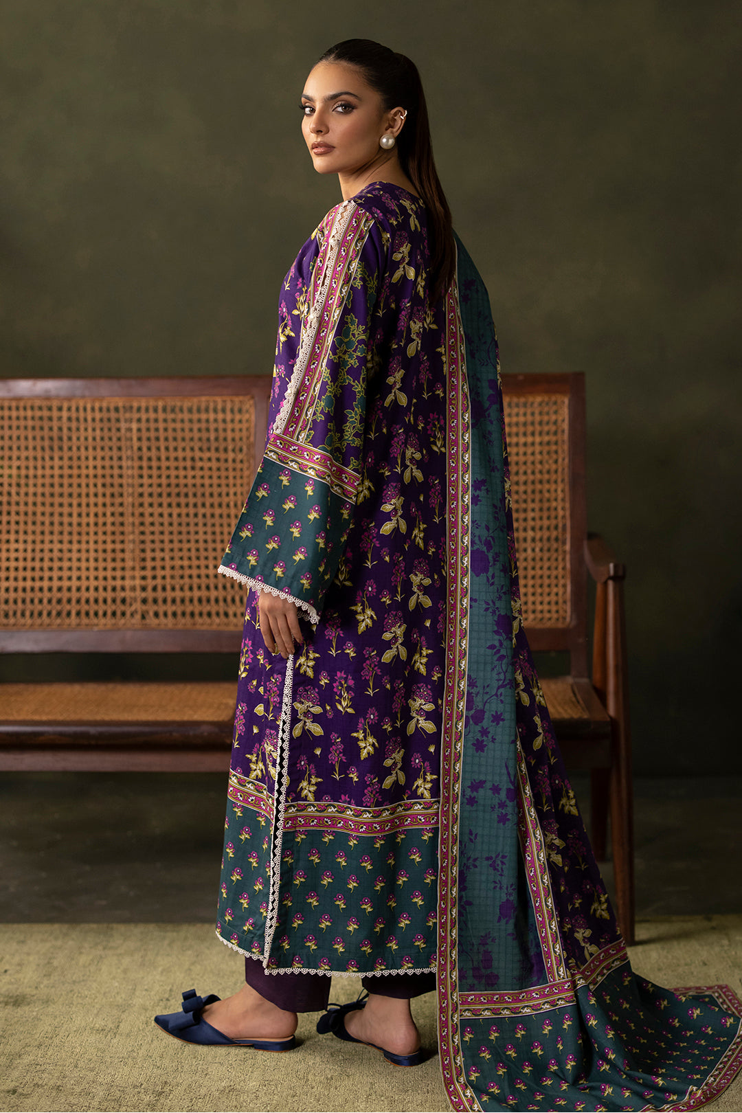 Zellbury | Unstitched 3 Piece Khaddar | Shirt Shalwar Dupatta - 0279 - Libasekhas