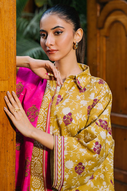 Zellbury | Unstitched 3 Piece Khaddar | Shirt Shalwar Dupatta - 0282 - Libasekhas