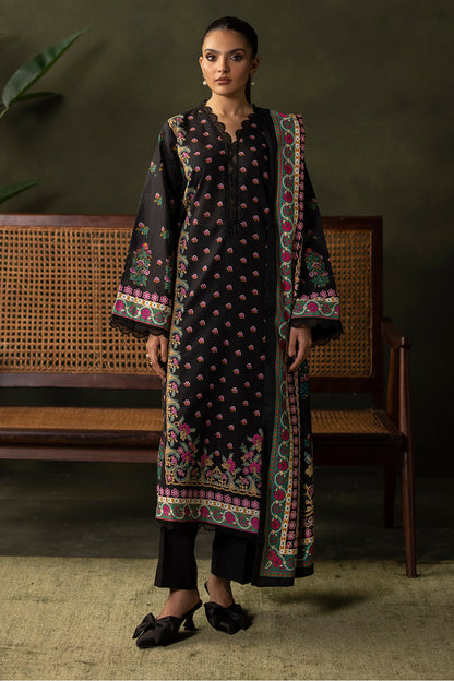 Zellbury | Unstitched 3 Piece Khaddar | Shirt Shalwar Shawl - 0286 - Libasekhas