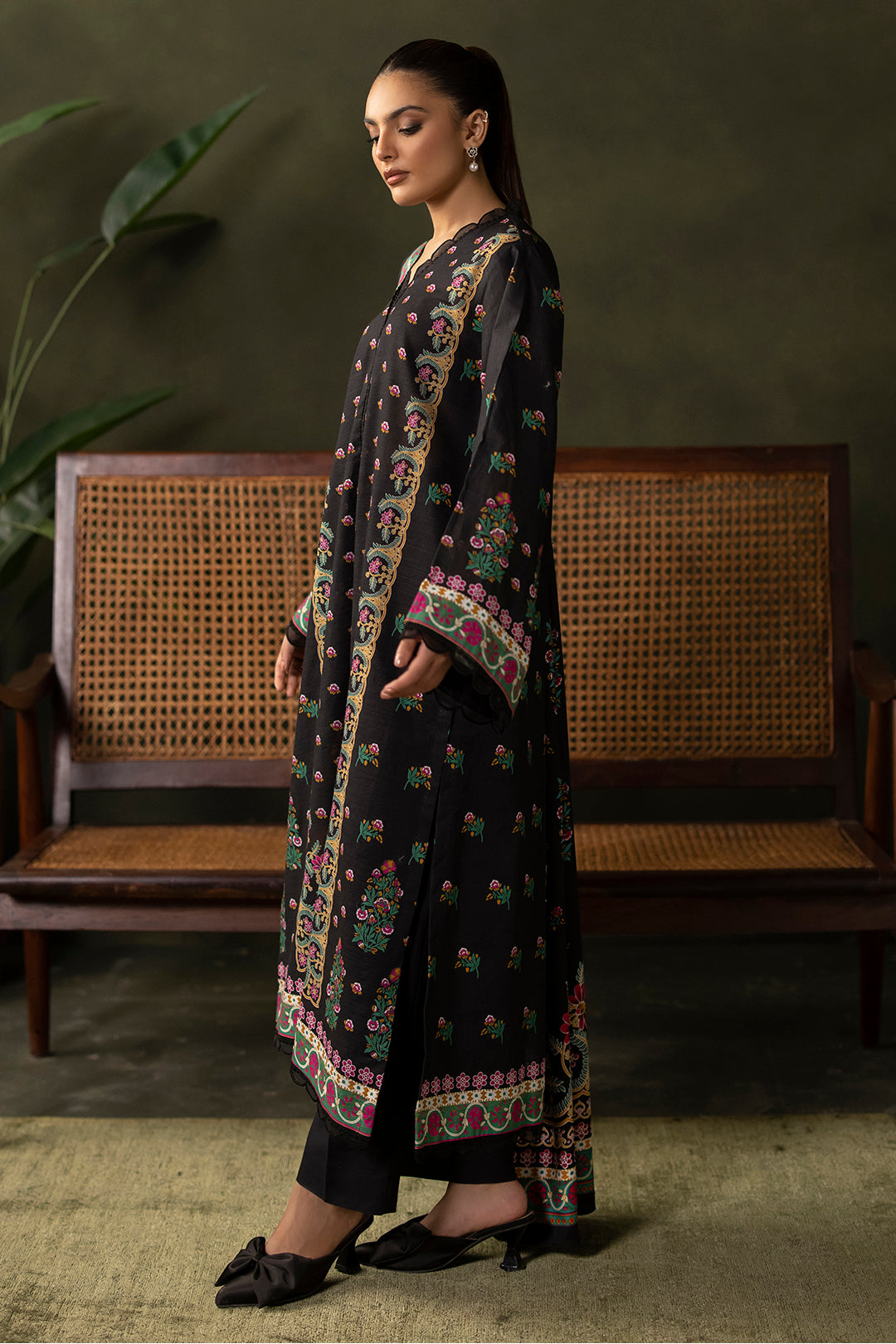 Zellbury | Unstitched 3 Piece Khaddar | Shirt Shalwar Shawl - 0286 - Libasekhas