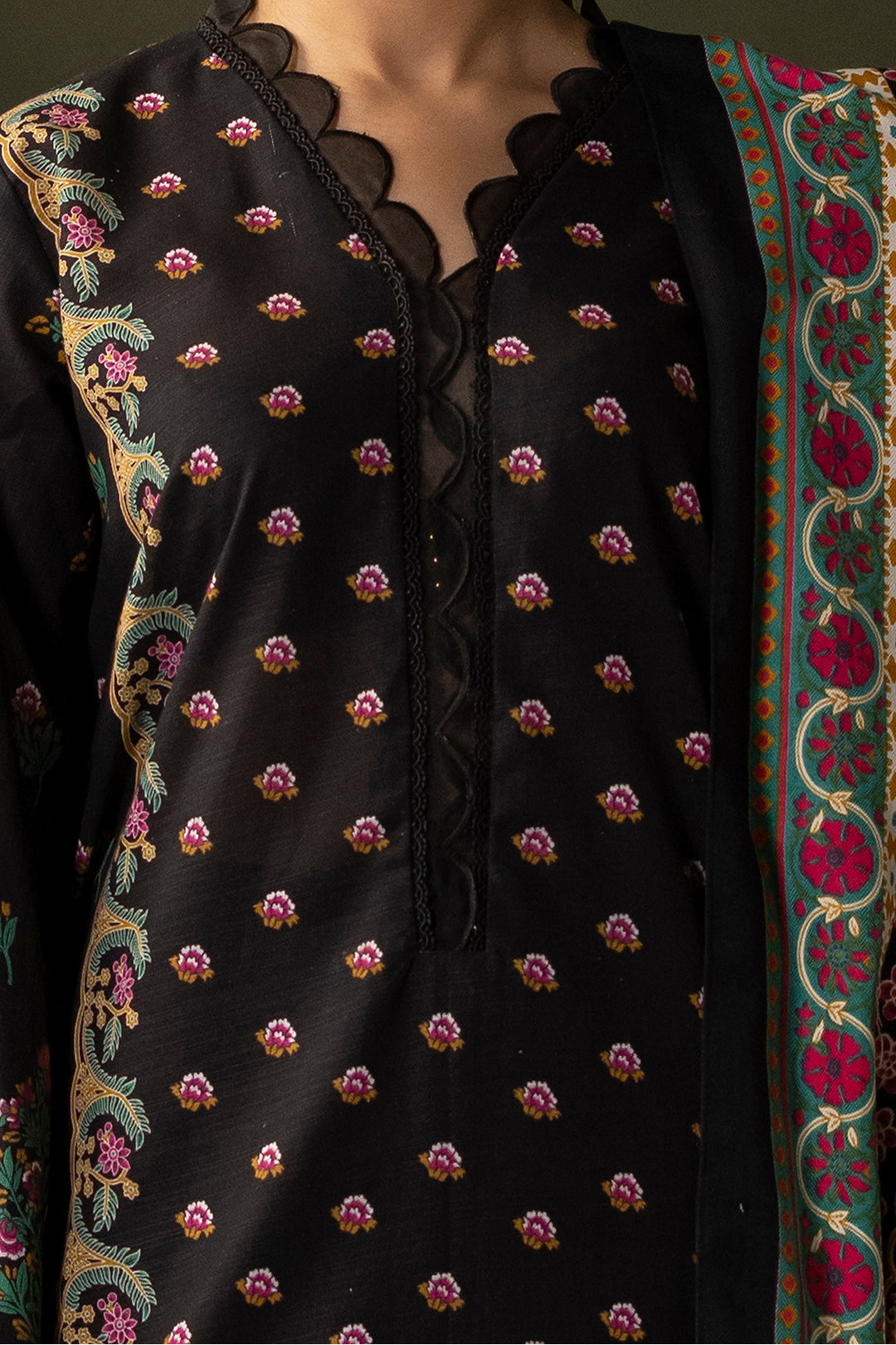 Zellbury | Unstitched 3 Piece Khaddar | Shirt Shalwar Shawl - 0286 - Libasekhas