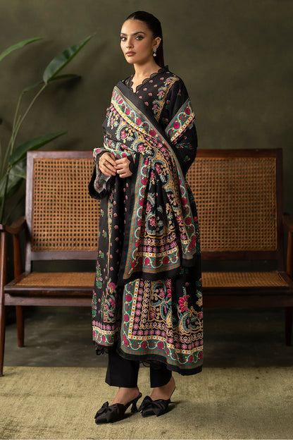 Zellbury | Unstitched 3 Piece Khaddar | Shirt Shalwar Shawl - 0286 - Libasekhas