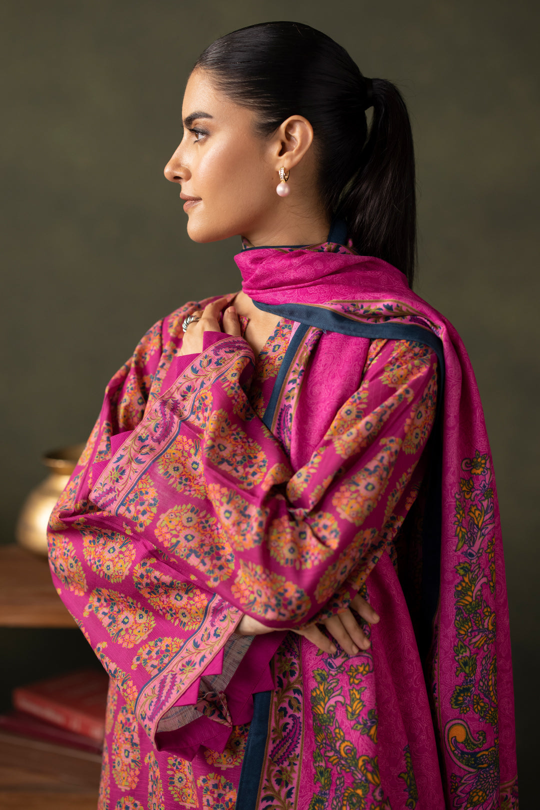 Zellbury | Unstitched 3 Piece Khaddar | Shirt Shalwar Dupatta - 0287 - Libasekhas