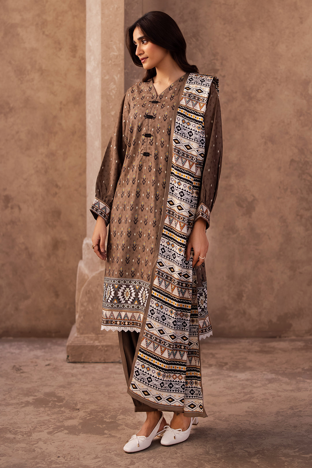 Zellbury | Unstitched 3 Piece Viscose | Shirt Shalwar Dupatta - 0293 - Libasekhas