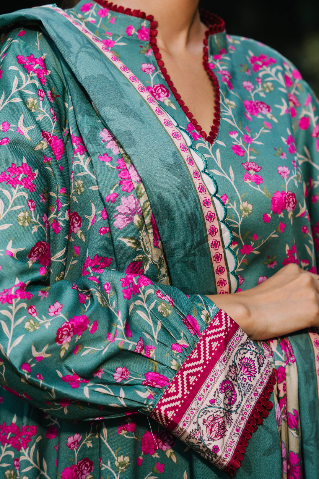 Zellbury | Unstitched 3 Piece Viscose | Shirt Shalwar Dupatta - 0296 - Libasekhas