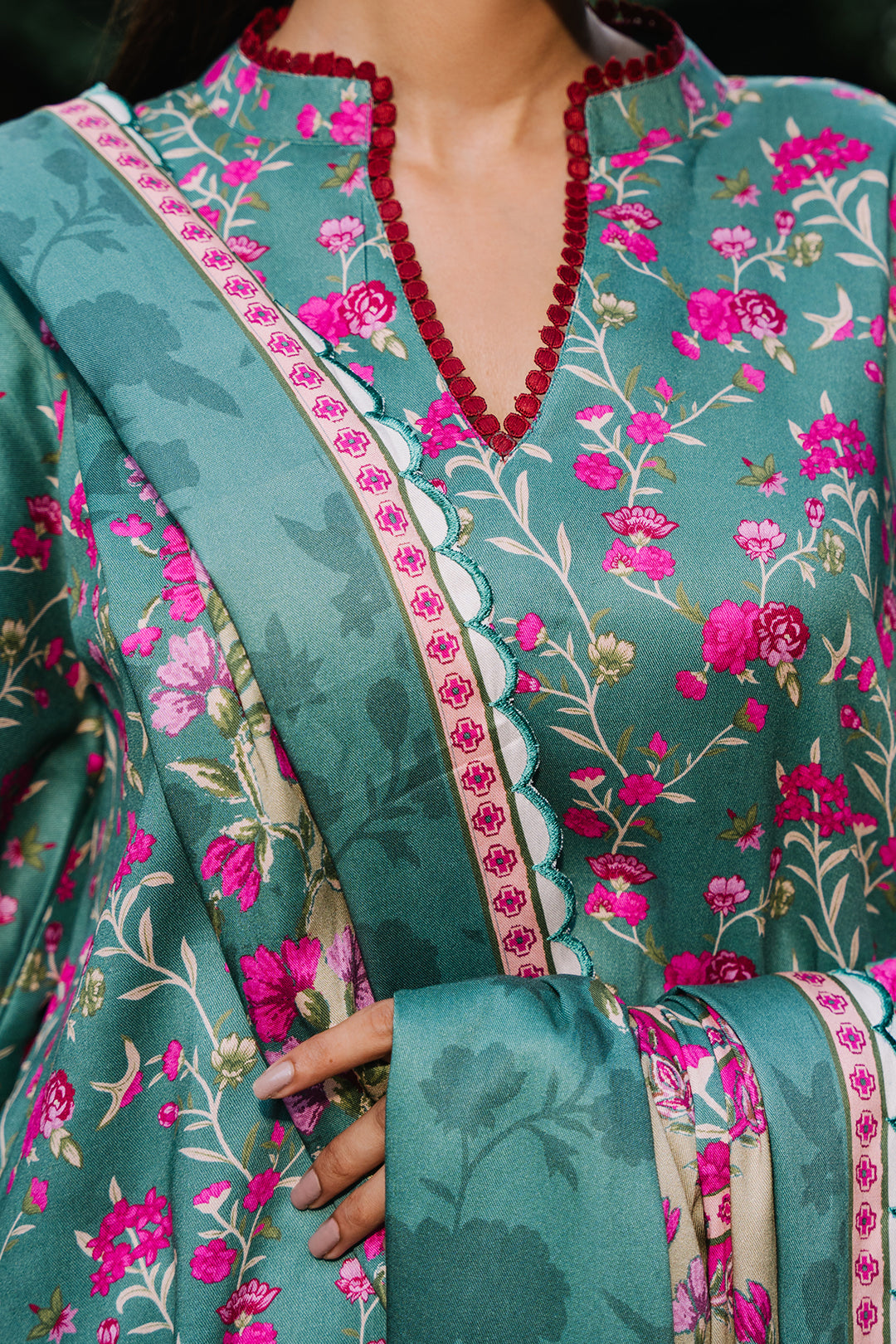 Zellbury | Unstitched 3 Piece Viscose | Shirt Shalwar Dupatta - 0296 - Libasekhas