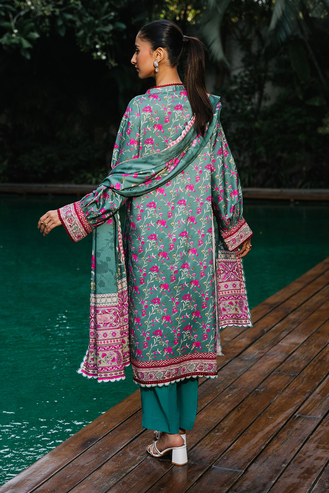 Zellbury | Unstitched 3 Piece Viscose | Shirt Shalwar Dupatta - 0296 - Libasekhas