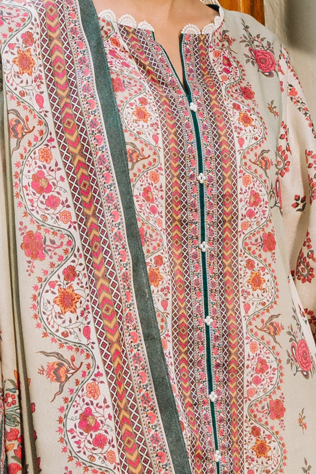 Zellbury | Unstitched 3 Piece Karandi | Shirt Shalwar Dupatta - 0302 - Libasekhas