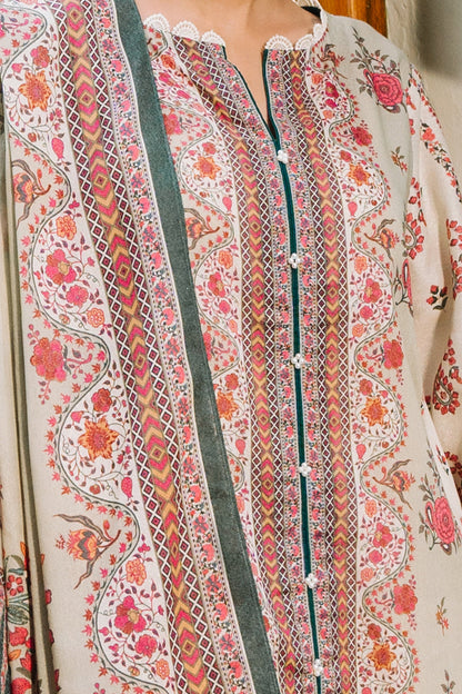 Zellbury | Unstitched 3 Piece Karandi | Shirt Shalwar Dupatta - 0302 - Libasekhas