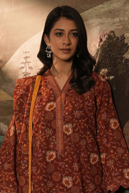 Zellbury | Unstitched 3 Piece Khaddar | Shirt Shalwar Dupatta - 0356 - Libasekhas