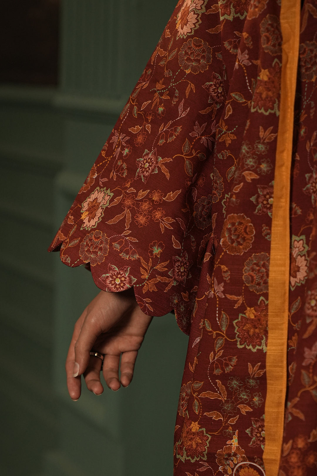 Zellbury | Unstitched 3 Piece Khaddar | Shirt Shalwar Dupatta - 0356 - Libasekhas