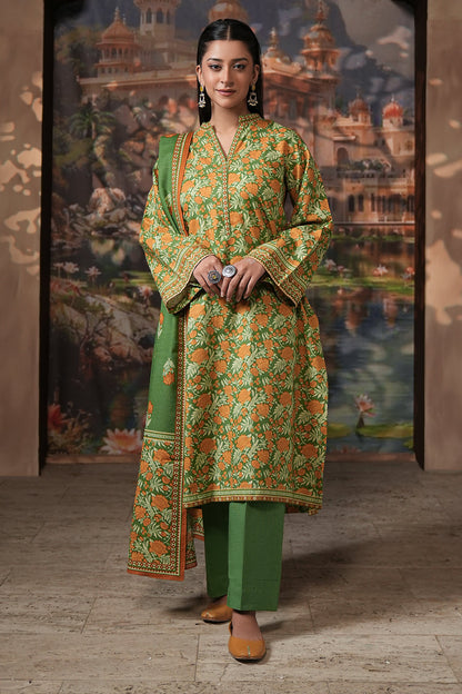 Zellbury | Unstitched 3 Piece Khaddar | Shirt Shalwar Dupatta - 0358 - Libasekhas