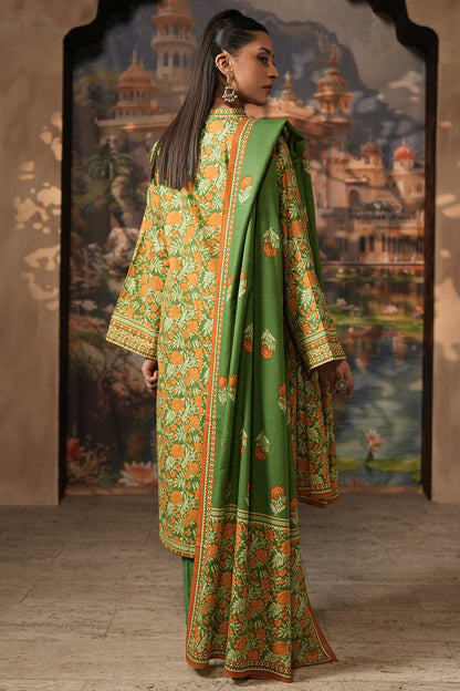 Zellbury | Unstitched 3 Piece Khaddar | Shirt Shalwar Dupatta - 0358 - Libasekhas