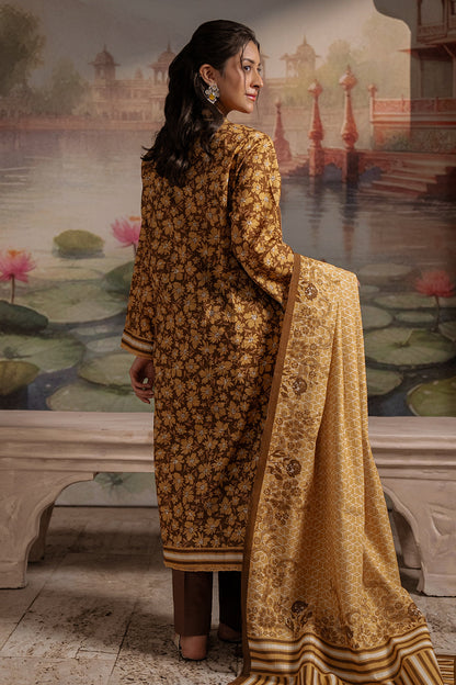 Zellbury | Unstitched 3 Piece Khaddar | Shirt Shalwar Dupatta - 0362 - Libasekhas