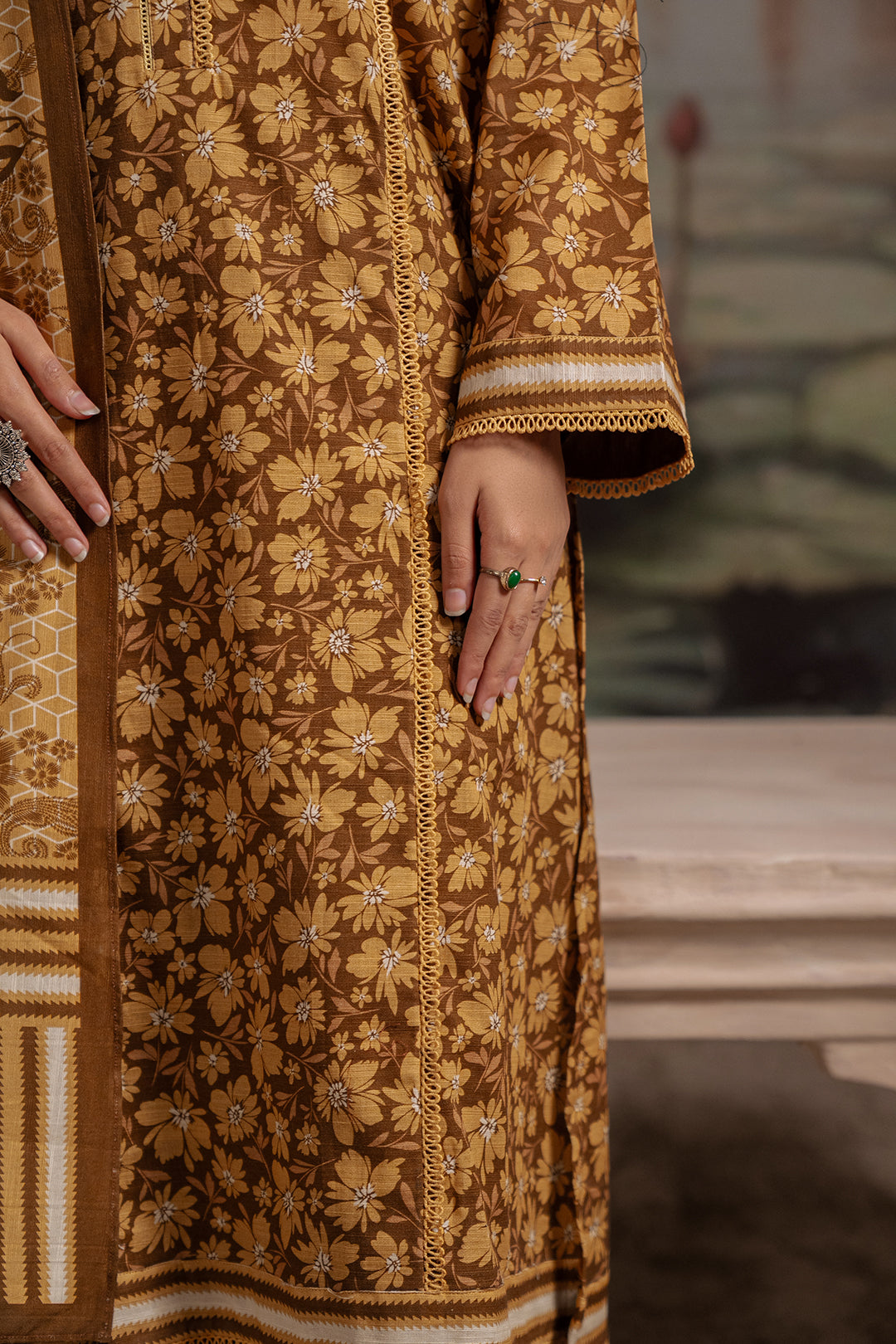 Zellbury | Unstitched 3 Piece Khaddar | Shirt Shalwar Dupatta - 0362 - Libasekhas