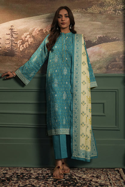 Zellbury | Unstitched 3 Piece Khaddar | Shirt Shalwar Dupatta - 0364 - Libasekhas