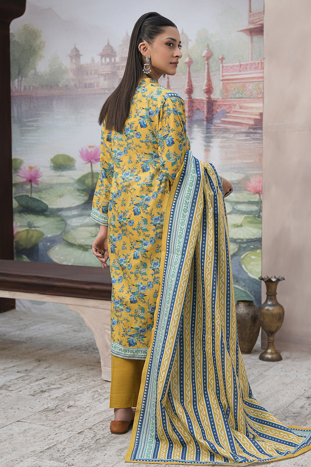 Zellbury | Unstitched 3 Piece Khaddar | Shirt Shalwar Dupatta - 0365 - Libasekhas