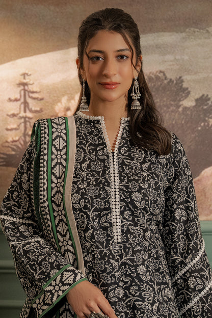 Zellbury | Unstitched 3 Piece Khaddar | Shirt Shalwar Dupatta - 0366 - Libasekhas