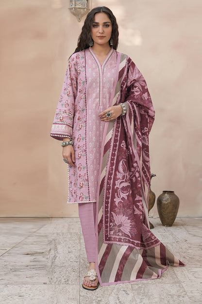 Zellbury | Unstitched 3 Piece Khaddar | Shirt Shalwar Dupatta - 0369 - Libasekhas