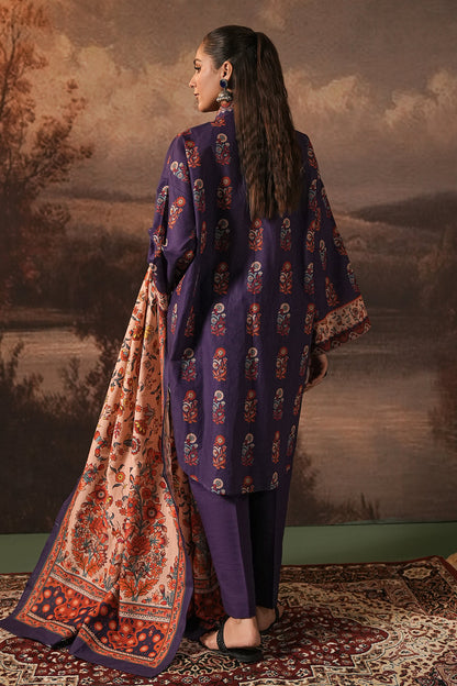Zellbury | Unstitched 3 Piece Khaddar | Shirt Shalwar Dupatta - 0372 - Libasekhas
