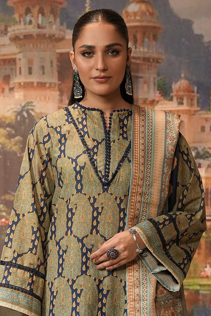 Zellbury | Unstitched 3 Piece Khaddar | Shirt Shalwar Shawl - 0381 - Libasekhas