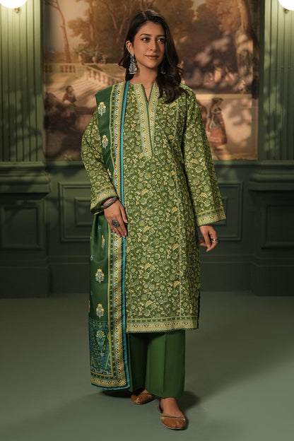 Zellbury | Unstitched 3 Piece Khaddar | Shirt Shalwar Shawl - 0384 - Libasekhas