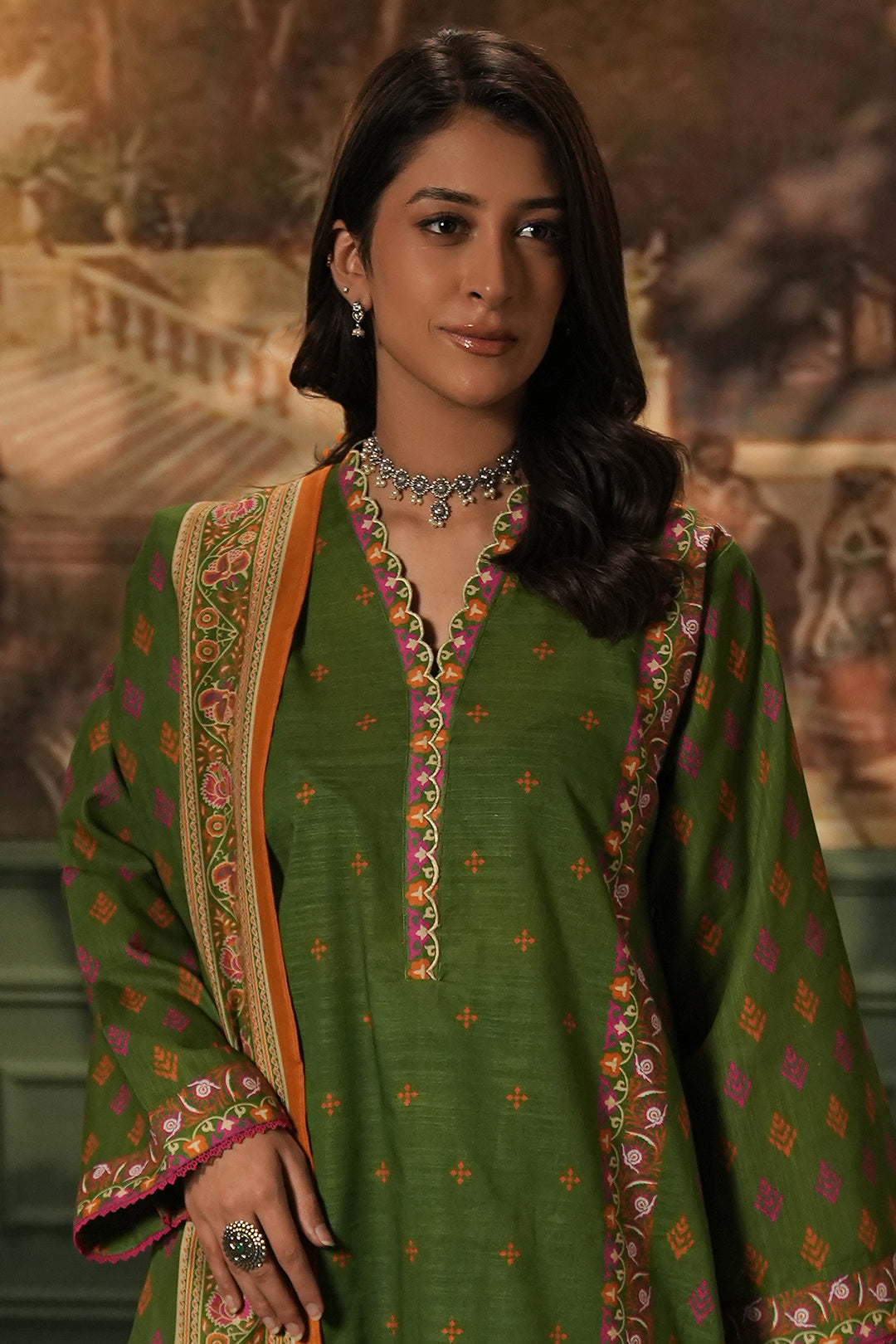 Zellbury | Unstitched 3 Piece Khaddar | Shirt Shalwar Dupatta - 0386 - Libasekhas