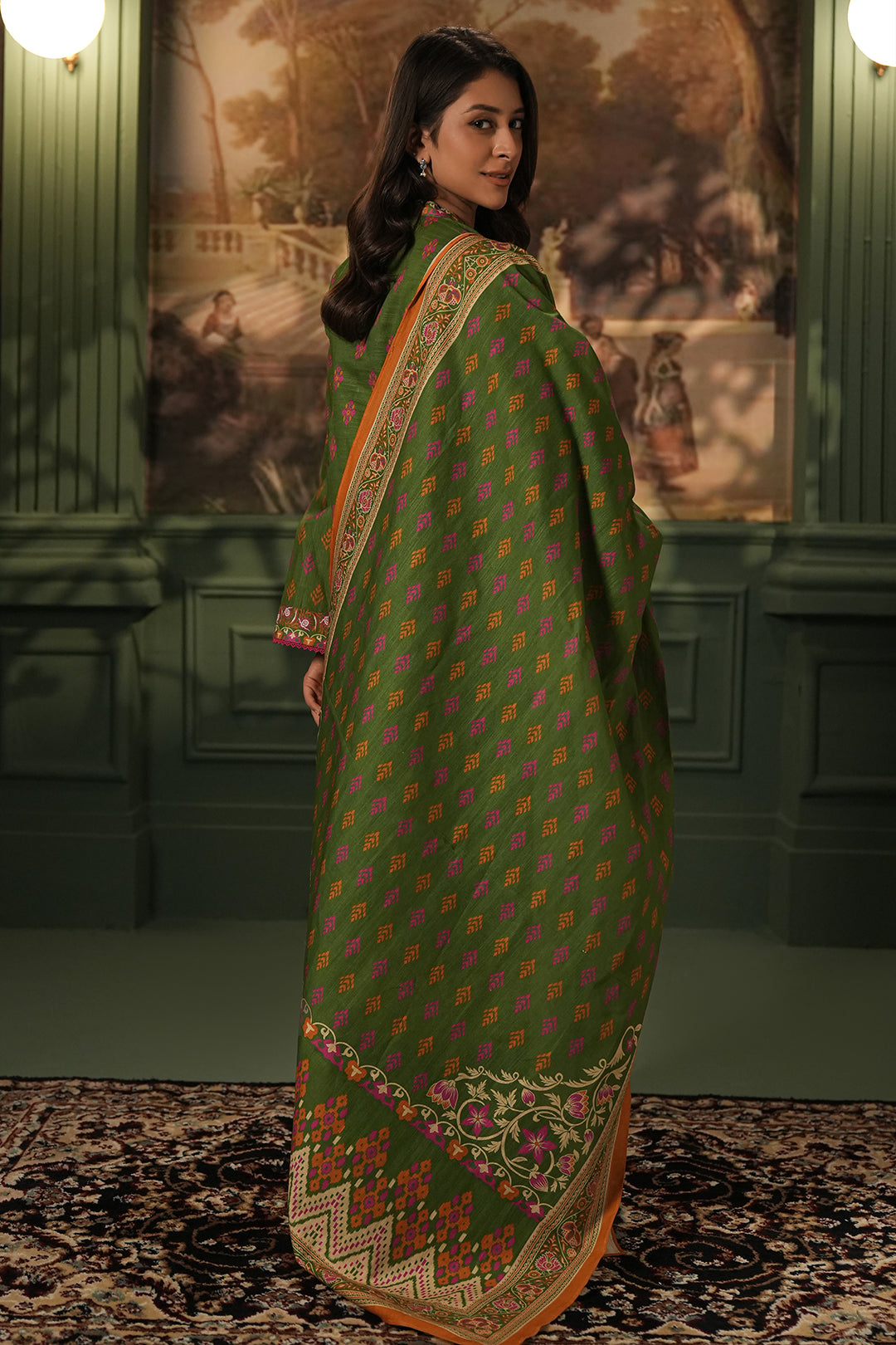 Zellbury | Unstitched 3 Piece Khaddar | Shirt Shalwar Dupatta - 0386 - Libasekhas