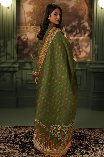 Zellbury | Unstitched 3 Piece Khaddar | Shirt Shalwar Dupatta - 0386 - Libasekhas
