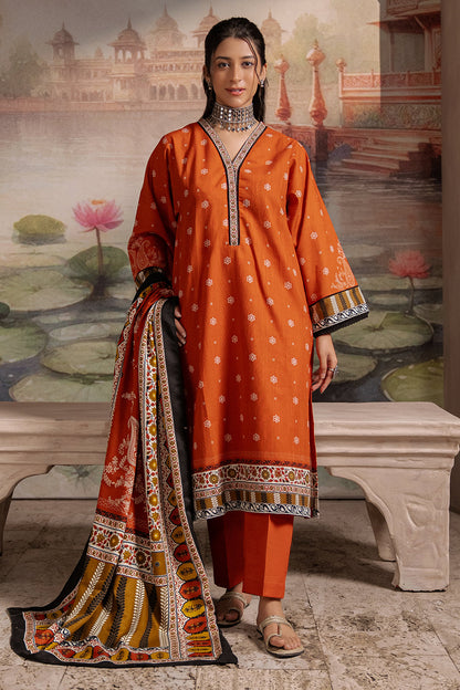 Zellbury | Unstitched 3 Piece Khaddar | Shirt Shalwar Shawl - 0391 - Libasekhas