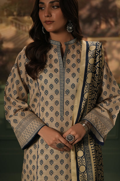Zellbury | Unstitched 3 Piece Khaddar | Shirt Shalwar Shawl - 0392 - Libasekhas
