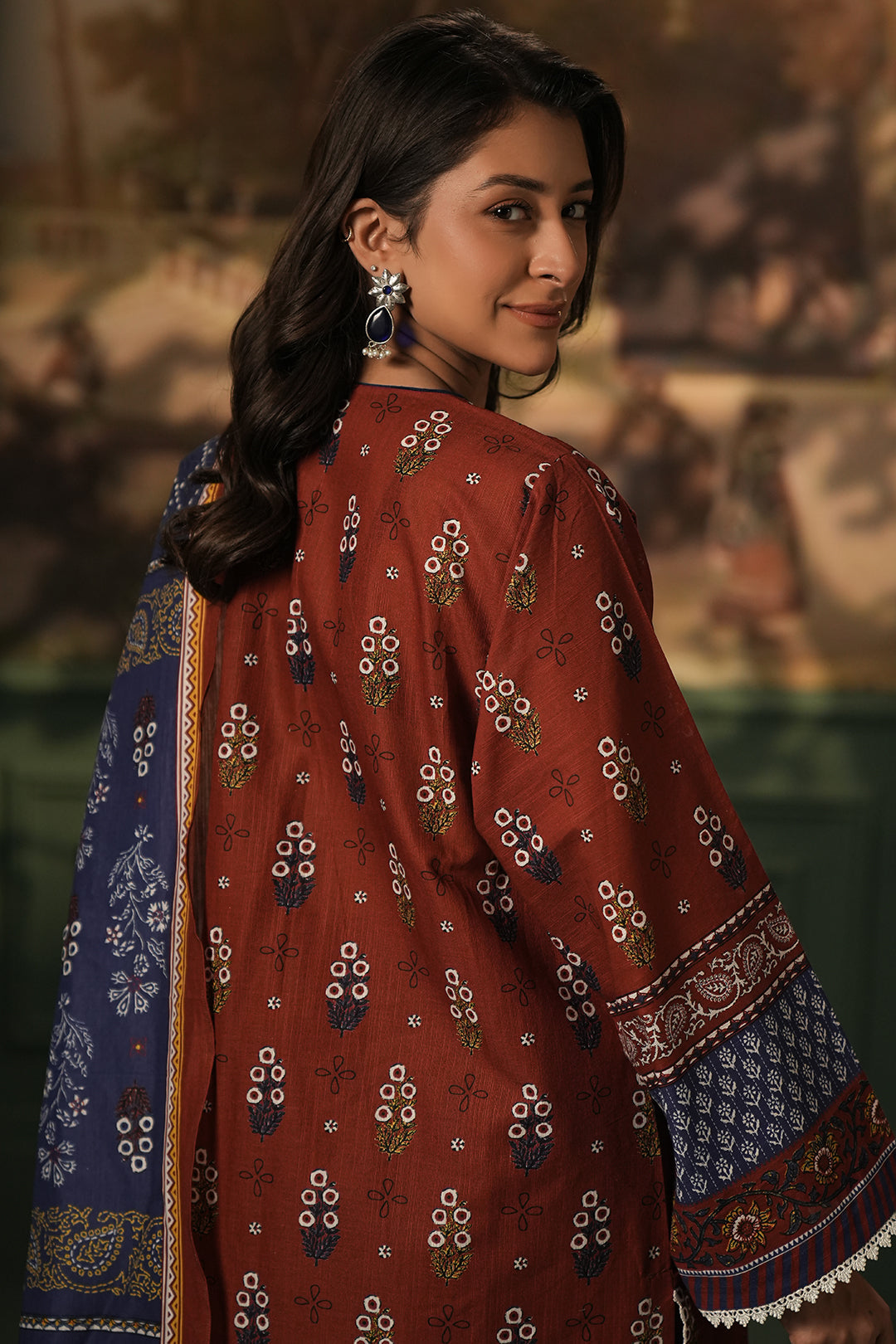 Zellbury | Unstitched 3 Piece Khaddar | Shirt Shalwar Dupatta - 0394 - Libasekhas