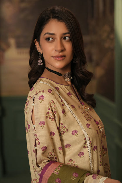 Zellbury | Unstitched 3 Piece Khaddar | Shirt Shalwar Dupatta - 0444 - Libasekhas