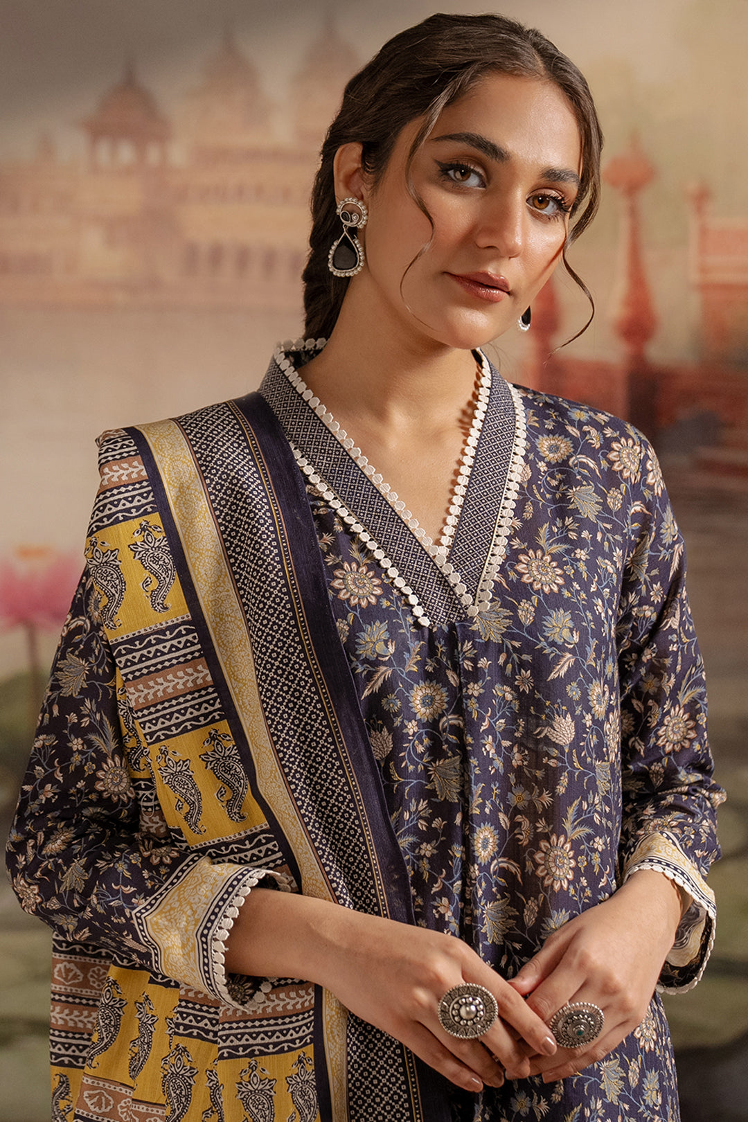 Zellbury | Unstitched 3 Piece Khaddar | Shirt Shalwar Dupatta - 0449 - Libasekhas