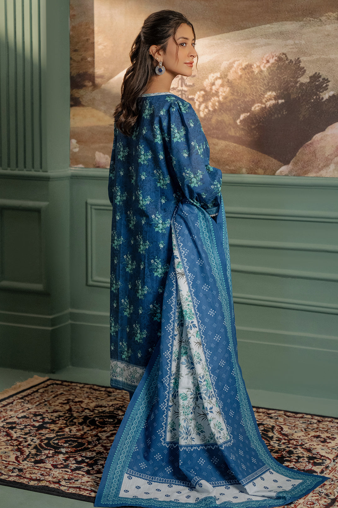 Zellbury | Unstitched 3 Piece Khaddar | Shirt Shalwar Dupatta - 0450 - Libasekhas
