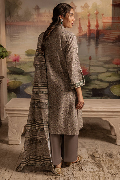 Zellbury | Unstitched 3 Piece Karandi | Shirt Shalwar Dupatta - 0457 - Libasekhas