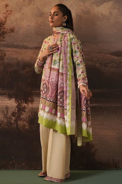 Zellbury | Unstitched 3 Piece Karandi | Shirt Shalwar Dupatta - 0458 - Libasekhas