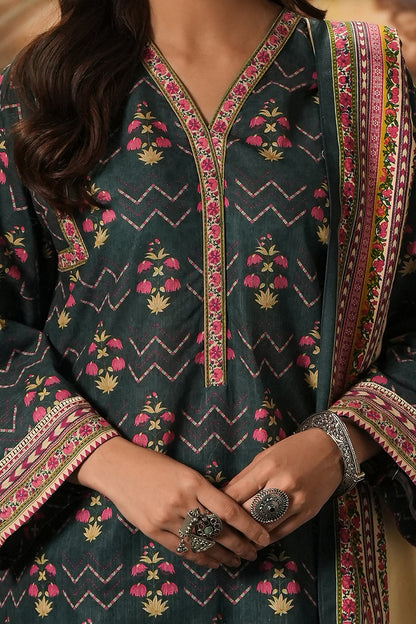 Zellbury | Unstitched 3 Piece Khaddar | Shirt Shalwar Shawl - 0459 - Libasekhas