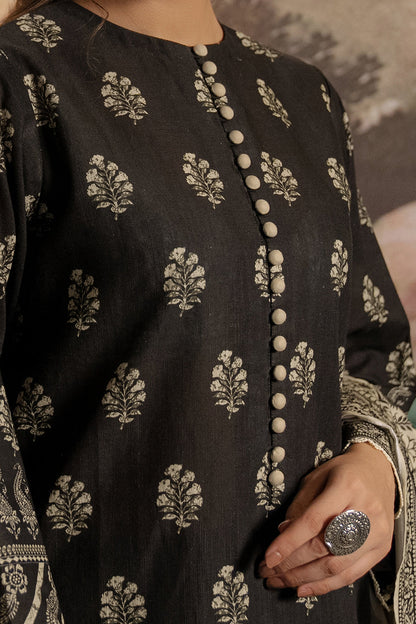 Zellbury | Unstitched 3 Piece Khaddar | Shirt Shalwar Dupatta - 0461 - Libasekhas