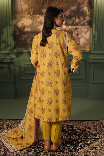 Zellbury | Unstitched 3 Piece Khaddar | Shirt Shalwar Dupatta - 0464 - Libasekhas