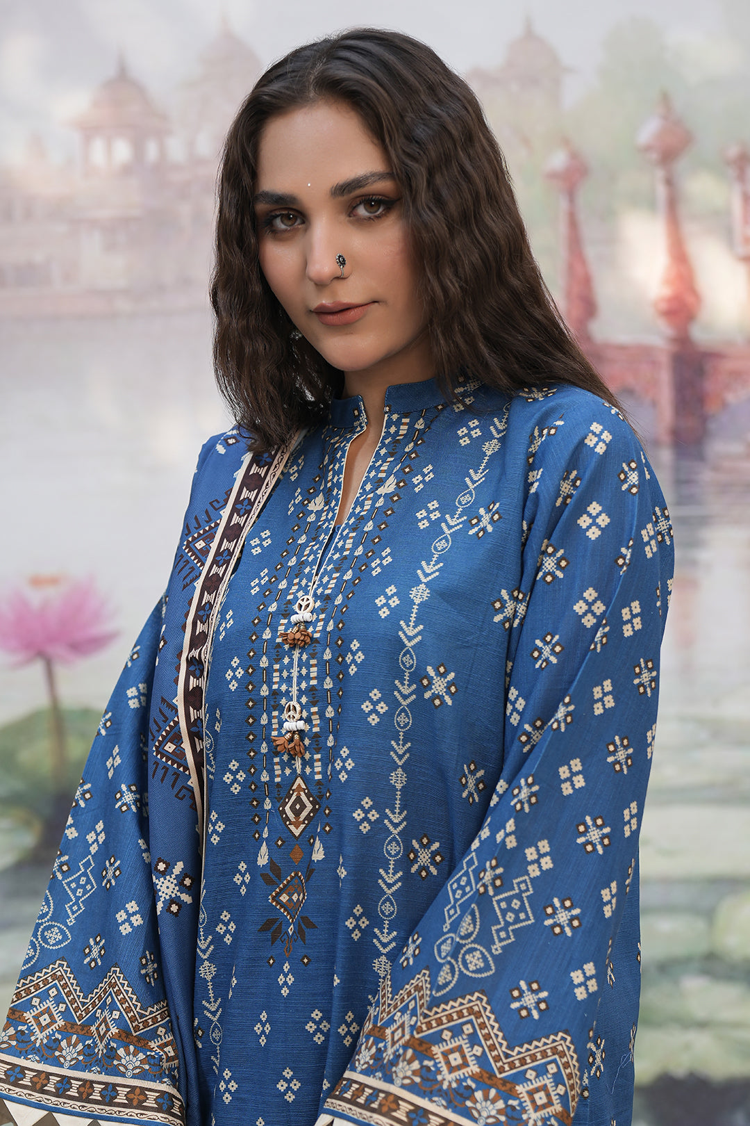 Zellbury | Unstitched 3 Piece Khaddar | Shirt Shalwar Shawl - 0466 - Libasekhas