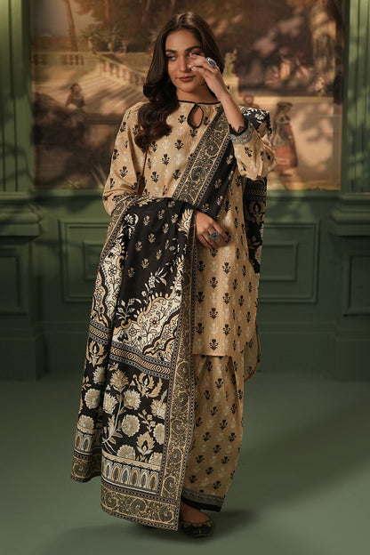 Zellbury | Unstitched 3 Piece Khaddar | Shirt Shalwar Dupatta - 0473 - Libasekhas