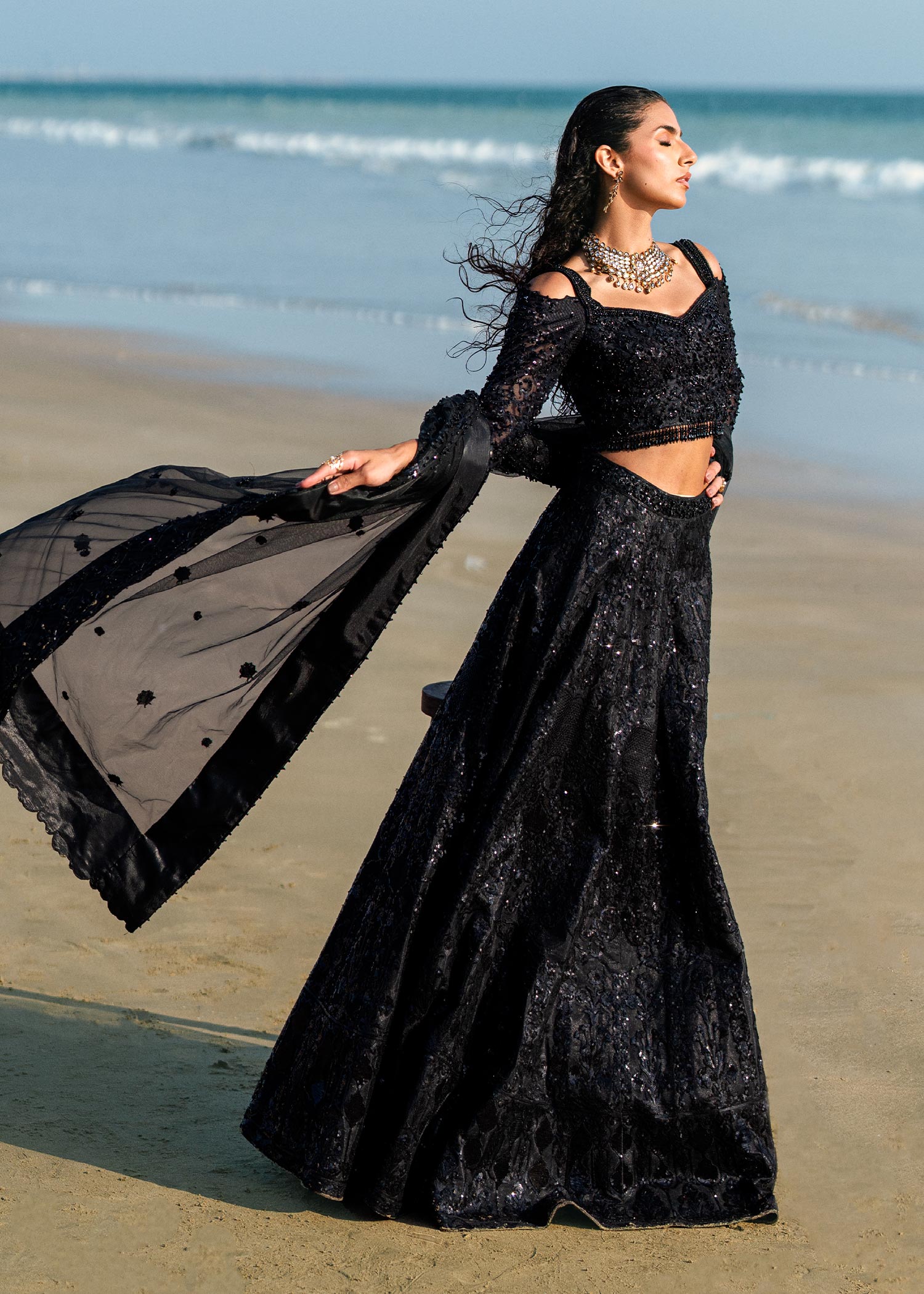 Waqas Shah | Amariage Luxury Formals | Black Musk - House Of Anaya