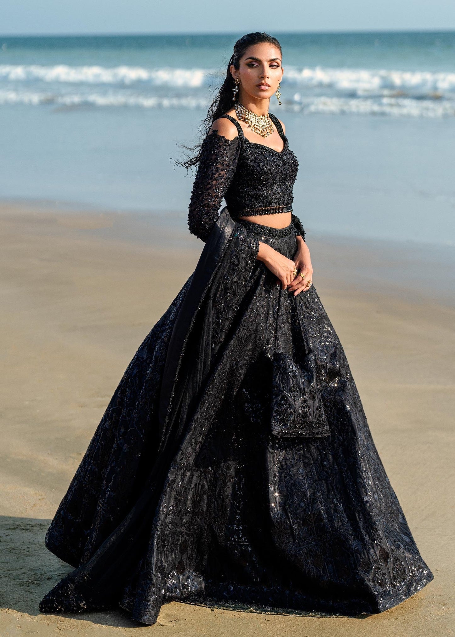 Waqas Shah | Amariage Luxury Formals | Black Musk - House Of Anaya