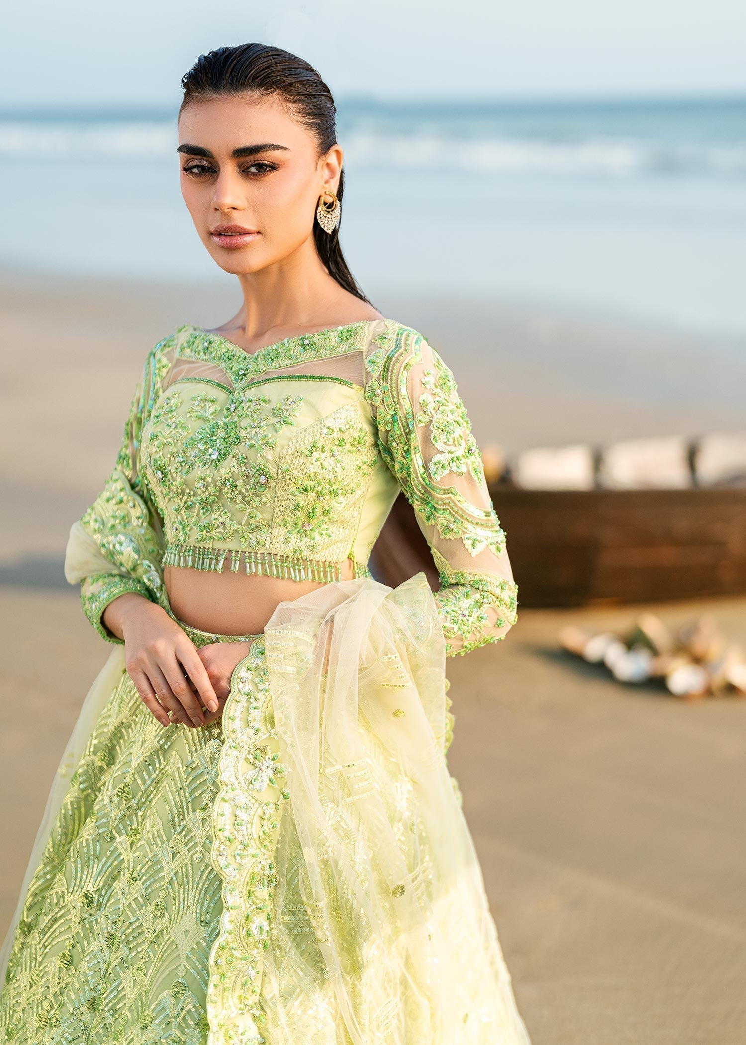 Waqas Shah | Amariage Luxury Formals | Mint Bloom - House Of Anaya
