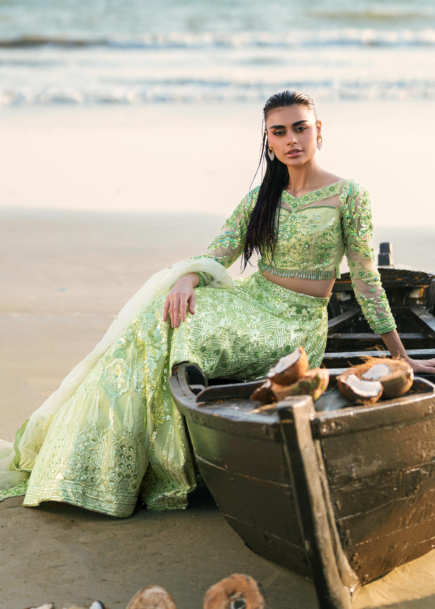 Waqas Shah | Amariage Luxury Formals | Mint Bloom - House Of Anaya