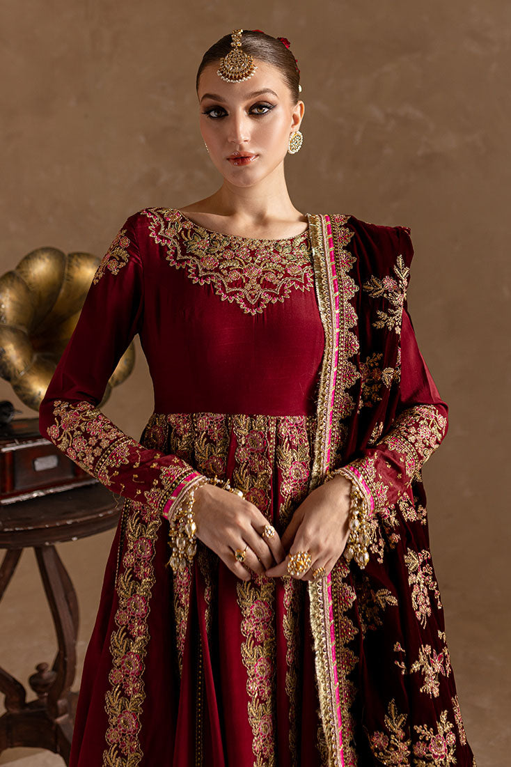 Marjjan | De Rose Velvet | MRV-13 (MEHROON) - House Of Anaya