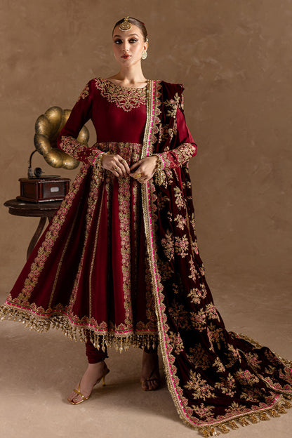 Marjjan | De Rose Velvet | MRV-13 (MEHROON) - House Of Anaya