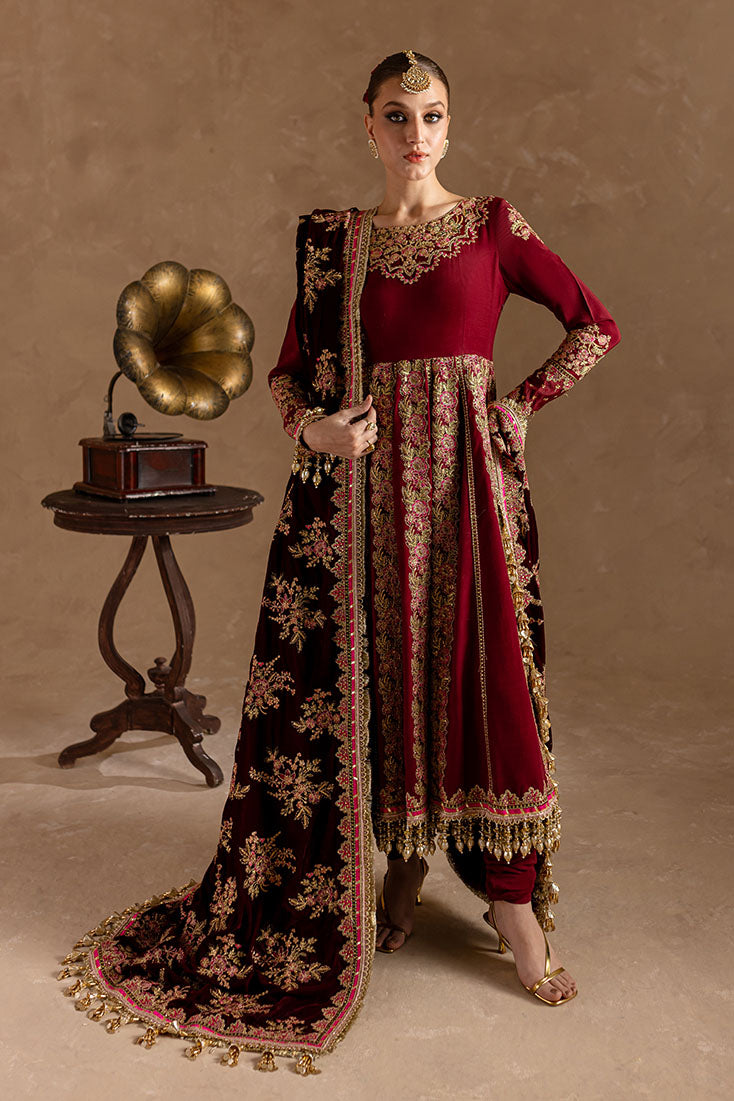 Marjjan | De Rose Velvet | MRV-13 (MEHROON) - House Of Anaya